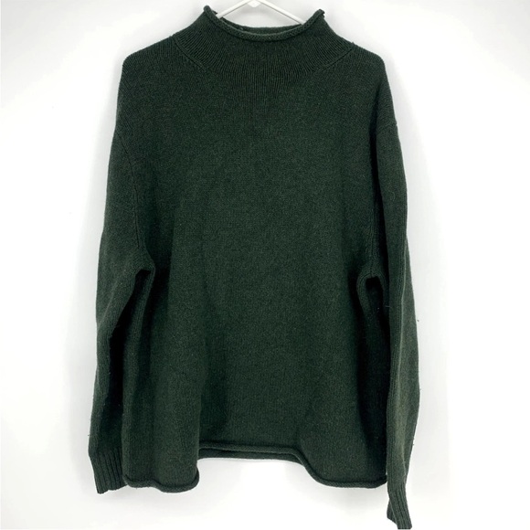J Crew Wool Roll Neck Sweater Olive Green - Picture 1 of 5